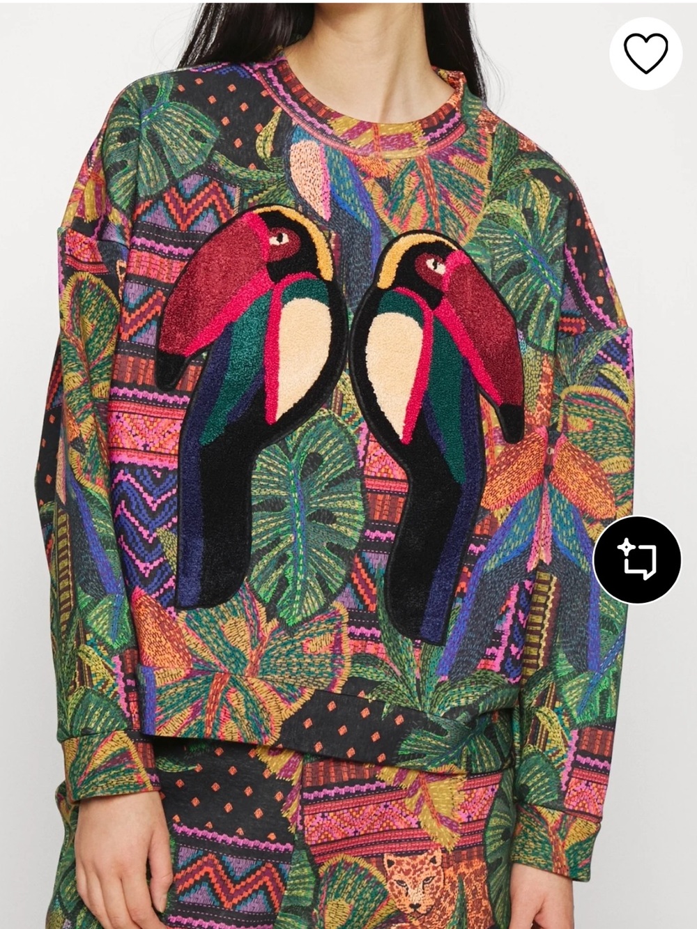 FARM Rio Multicolor Toucan Crewneck Sweatshirt